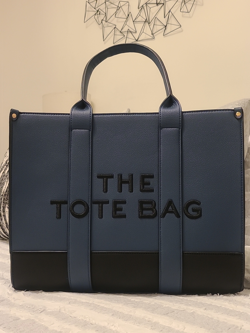 The Tote Bag Blue & Black Tote